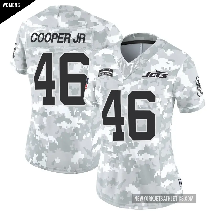 Women's New York Jets ＃46 Ryan Cooper Jr. Arctic Camo Limited 2024 Salute to Service Jersey