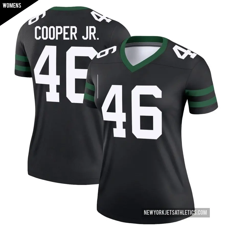 Women's New York Jets ＃46 Ryan Cooper Jr. Black Legend Legacy Jersey