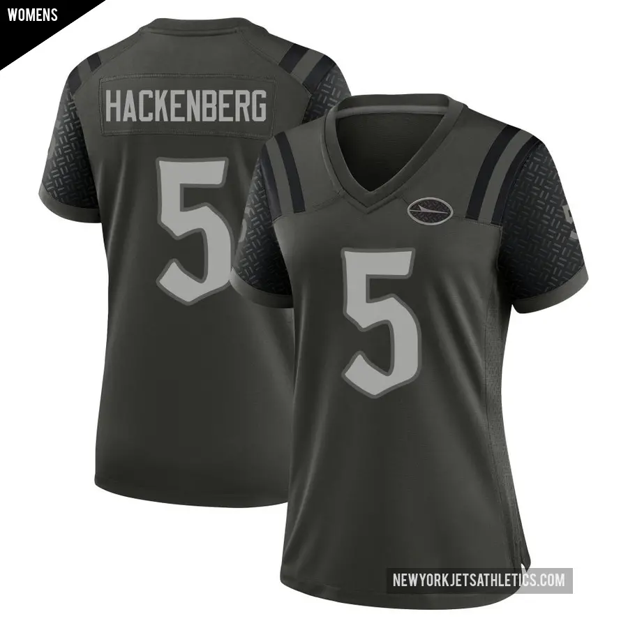 Women's New York Jets ＃5 Christian Hackenberg Green Game Gotham 2025 Rivalries Collection Jersey