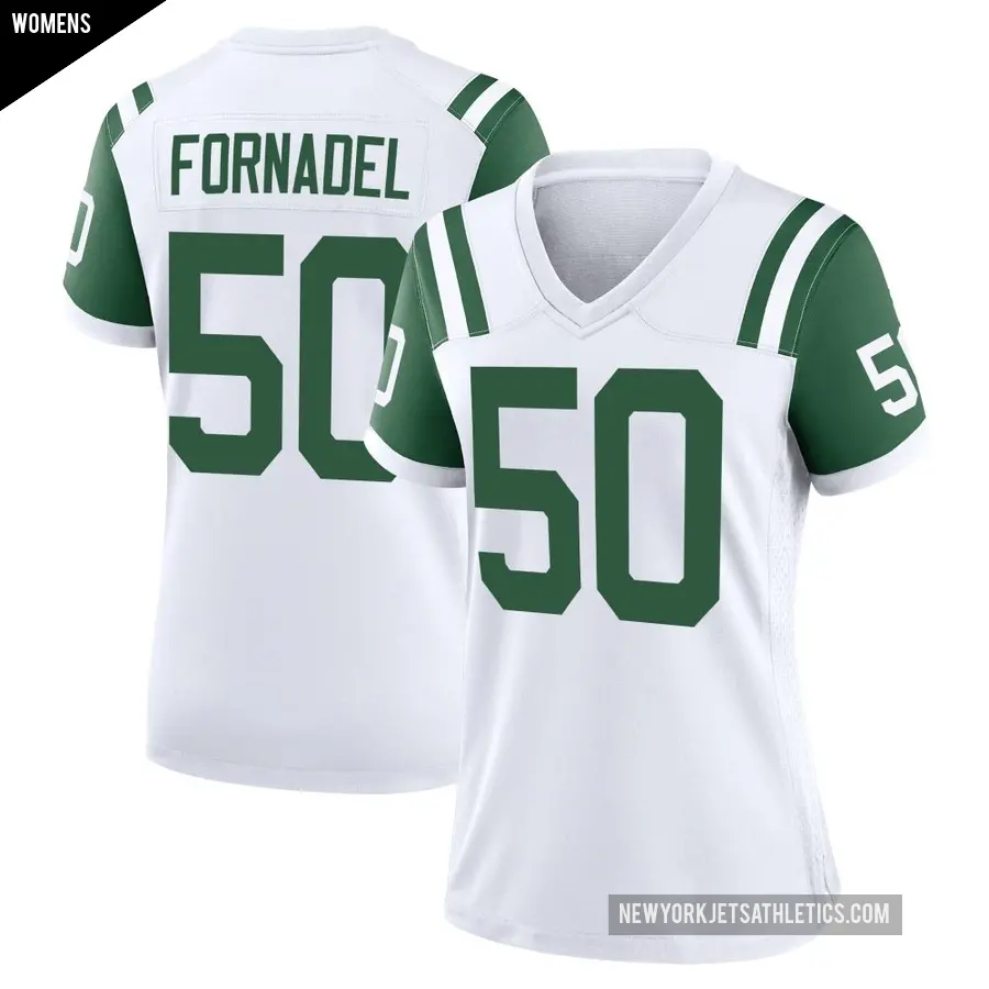 Women's New York Jets ＃50 Liam Fornadel White Game Classic Alternate Jersey