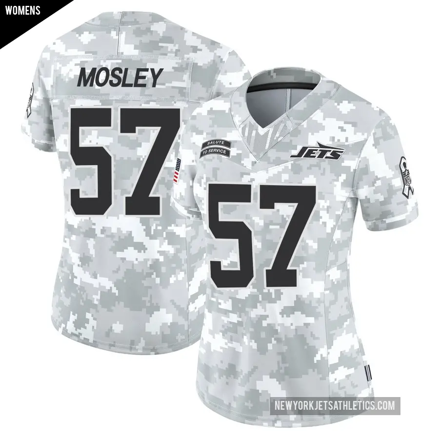 Women's New York Jets ＃57 C.J. Mosley Arctic Camo Limited 2024 Salute to Service Jersey