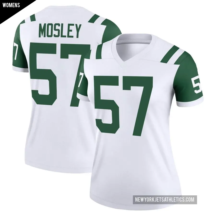Women's New York Jets ＃57 C.J. Mosley White Legend Classic Alternate Jersey