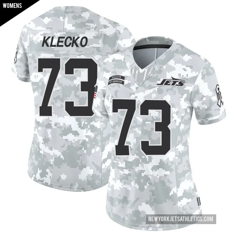 Women's New York Jets ＃73 Joe Klecko Arctic Camo Limited 2024 Salute to Service Jersey