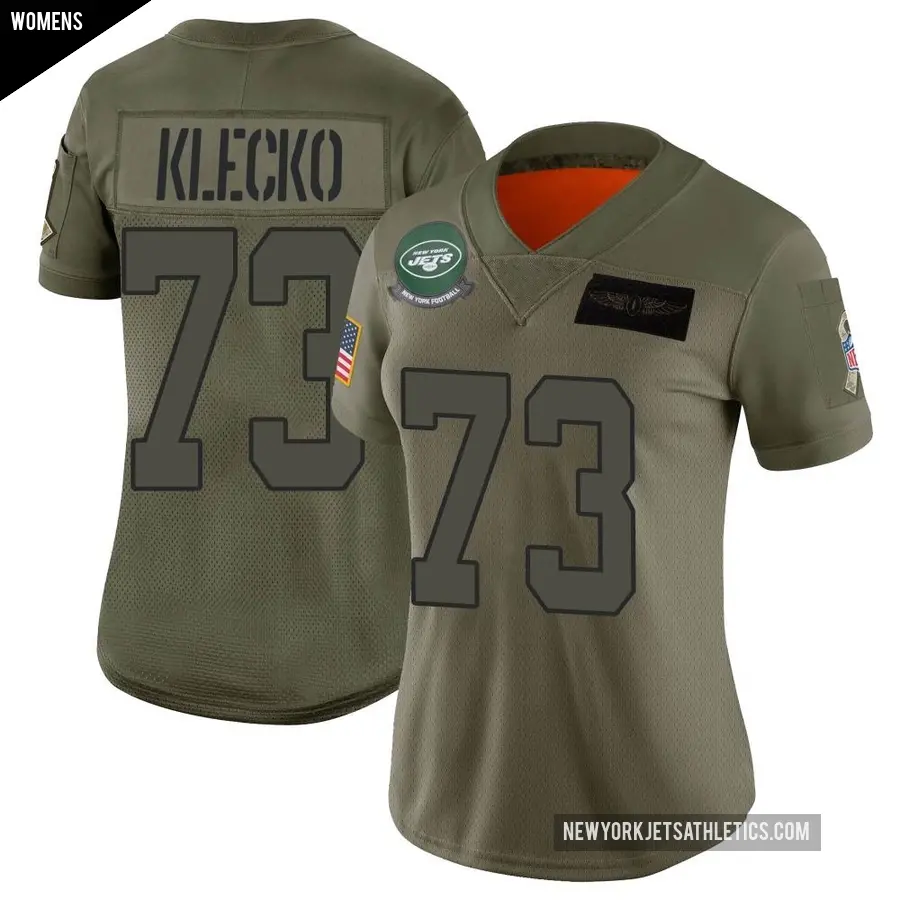 Women's New York Jets ＃73 Joe Klecko Camo Limited 2019 Salute to Service Jersey