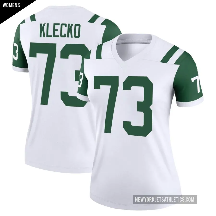 Women's New York Jets ＃73 Joe Klecko White Legend Classic Alternate Jersey