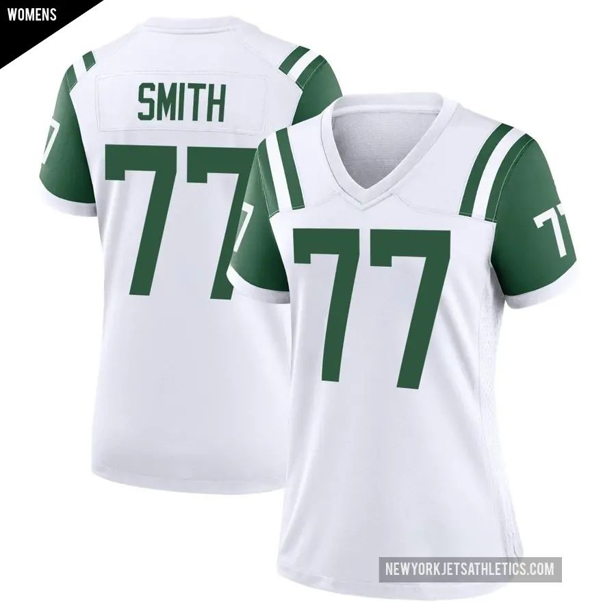 Women's New York Jets ＃77 Tyron Smith White Game Classic Alternate Jersey