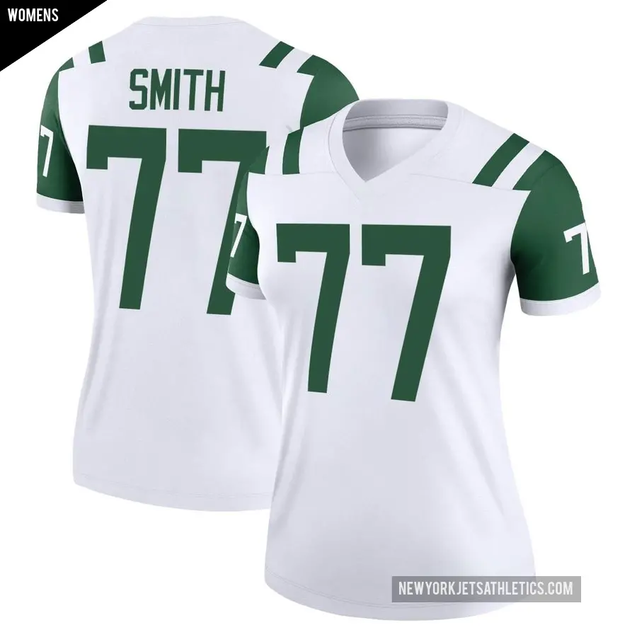 Women's New York Jets ＃77 Tyron Smith White Legend Classic Alternate Jersey