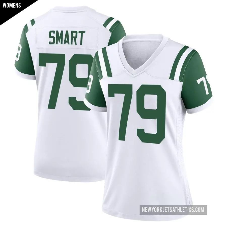 Women's New York Jets ＃79 Tanzel Smart White Game Classic Alternate Jersey