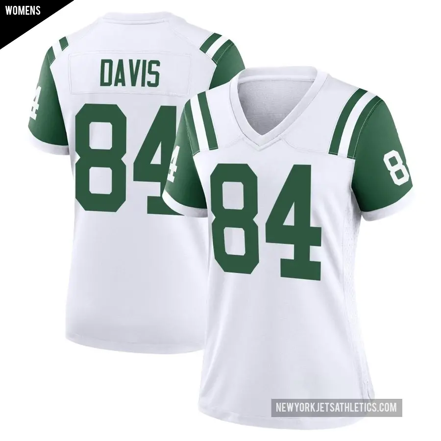 Women's New York Jets ＃84 Corey Davis White Game Classic Alternate Jersey