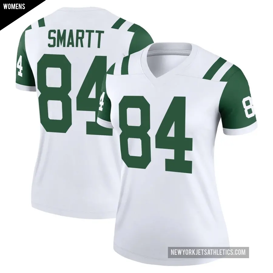Women's New York Jets ＃84 Stone Smartt White Legend Classic Alternate Jersey