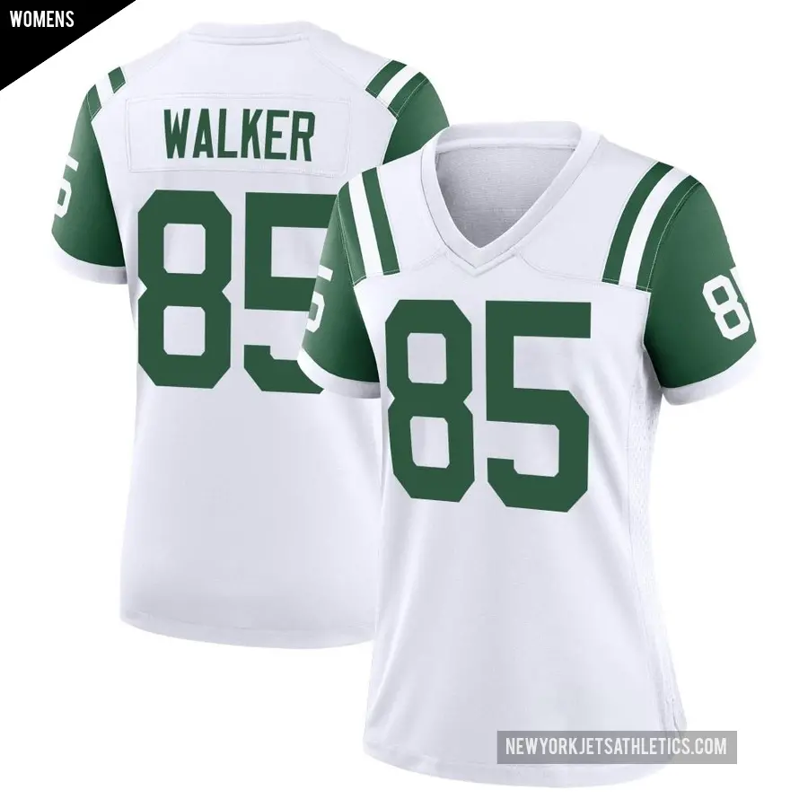 Women's New York Jets ＃85 Wesley Walker White Game Classic Alternate Jersey