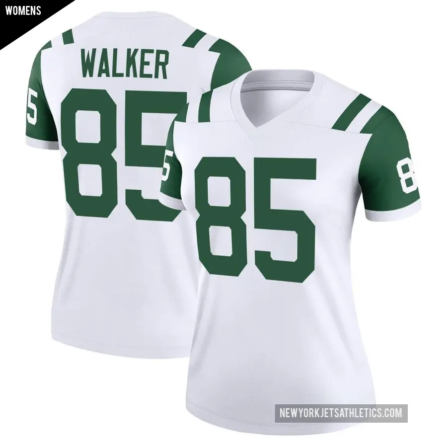 Women's New York Jets ＃85 Wesley Walker White Legend Classic Alternate Jersey