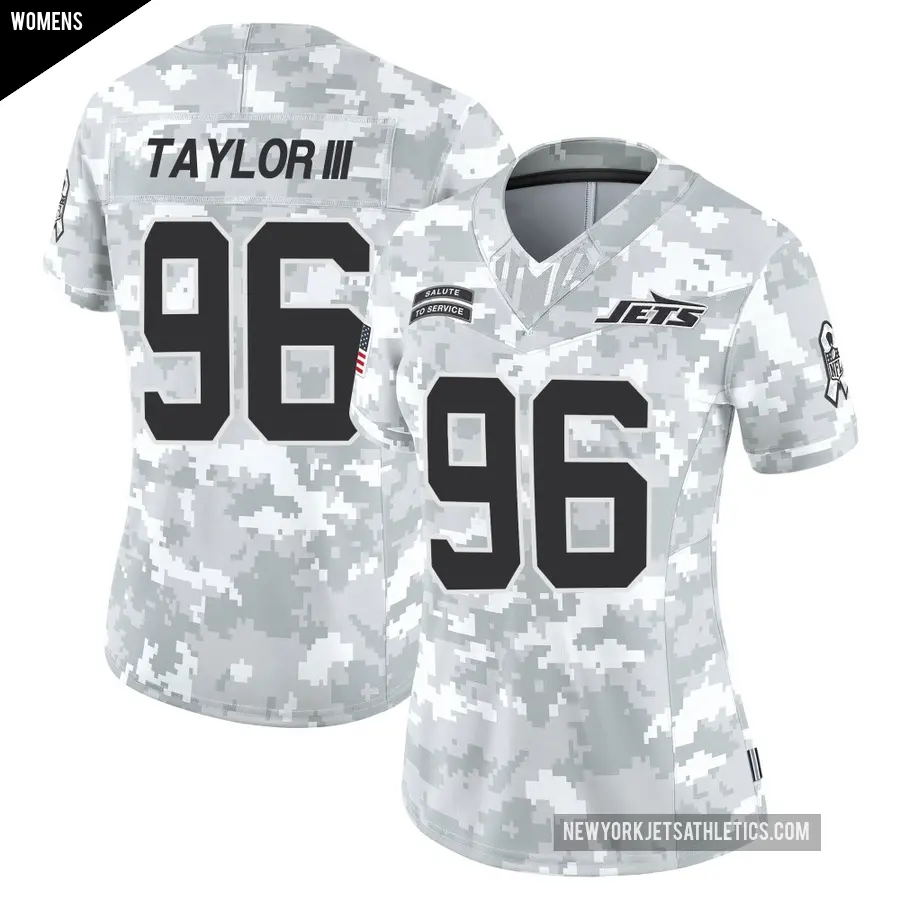 Women's New York Jets ＃96 Leonard Taylor III Arctic Camo Limited 2024 Salute to Service Jersey