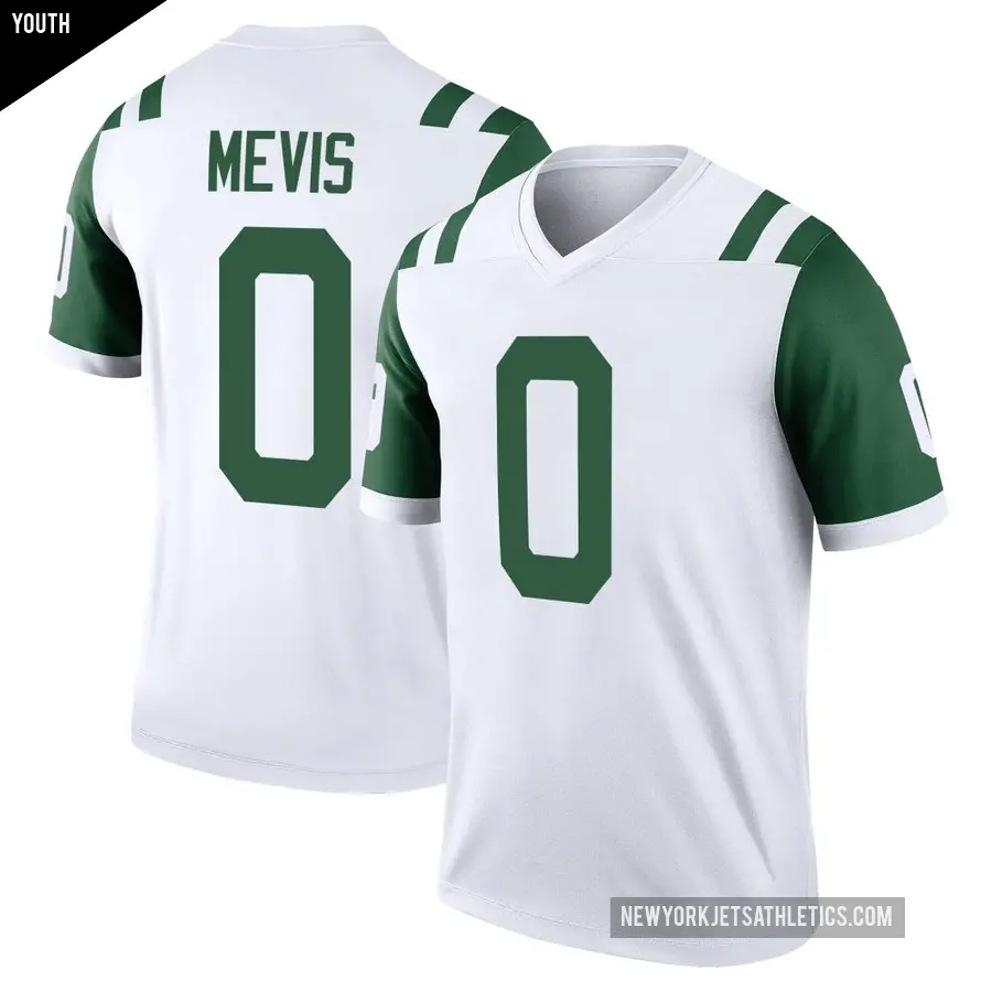 Youth New York Jets ＃0 Harrison Mevis White Legend Classic Alternate Jersey