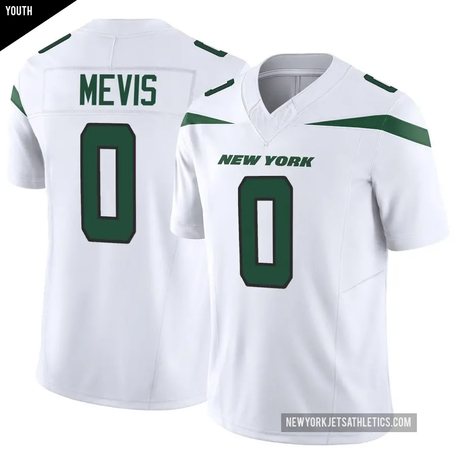 Youth New York Jets ＃0 Harrison Mevis White Limited Vapor F.U.S.E. Jersey