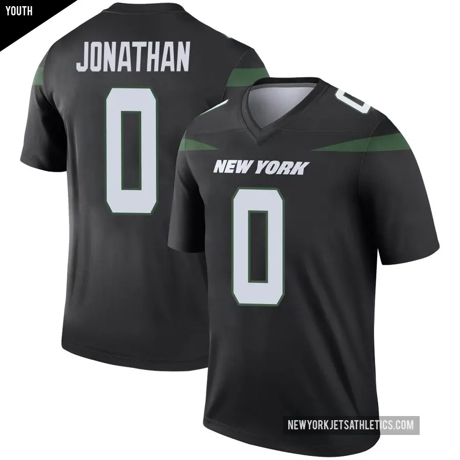 Youth New York Jets ＃0 Kingsley Jonathan Black Legend Stealth Color Rush Jersey