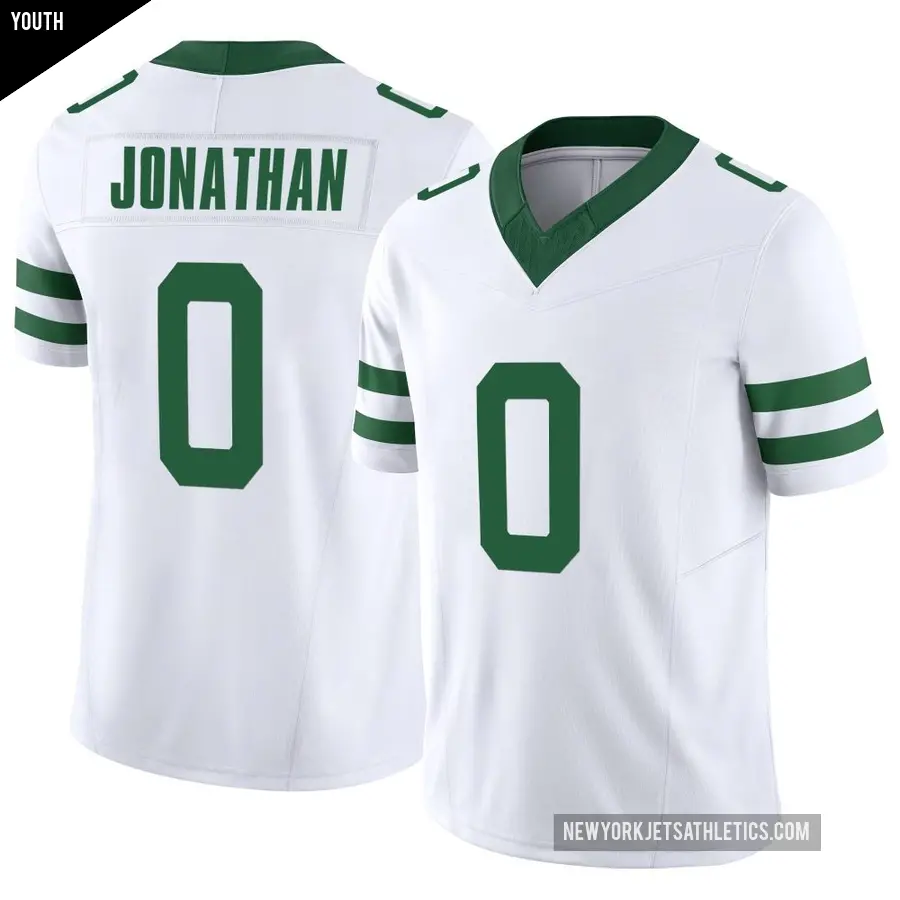 Youth New York Jets ＃0 Kingsley Jonathan White Limited Legacy Vapor F.U.S.E. Jersey