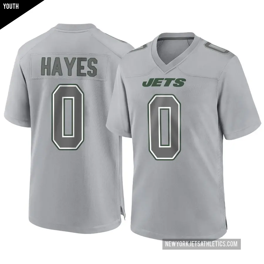 Youth New York Jets ＃0 Marquis Hayes Gray Game Atmosphere Fashion Jersey