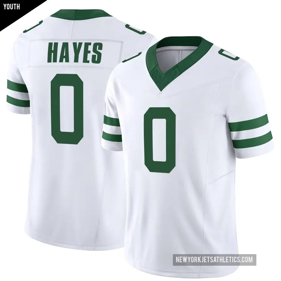 Youth New York Jets ＃0 Marquis Hayes White Game Legacy Jersey