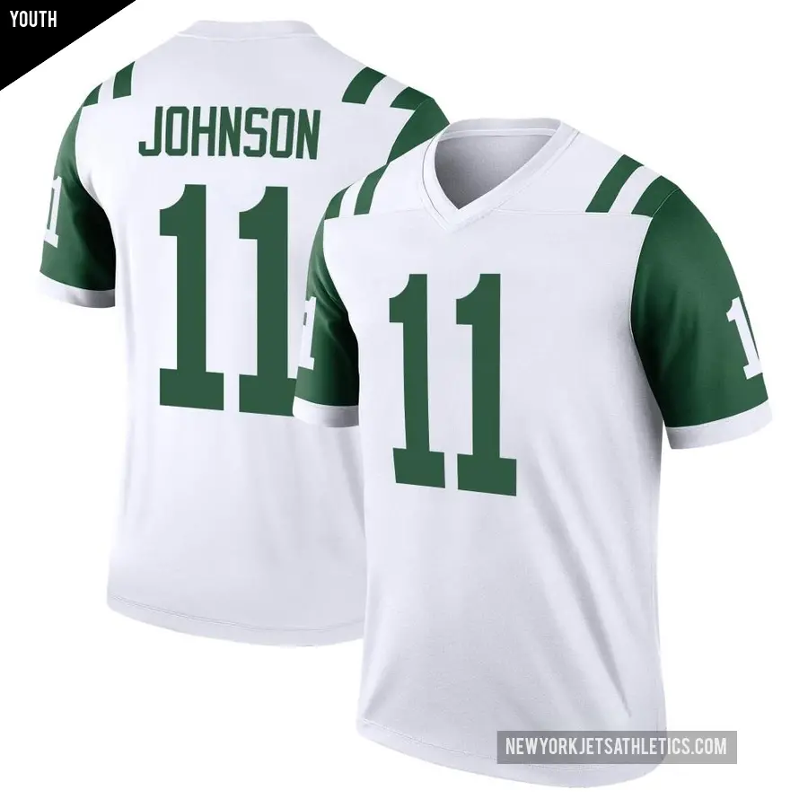 Youth New York Jets ＃11 Jermaine Johnson White Legend Classic Alternate Jersey