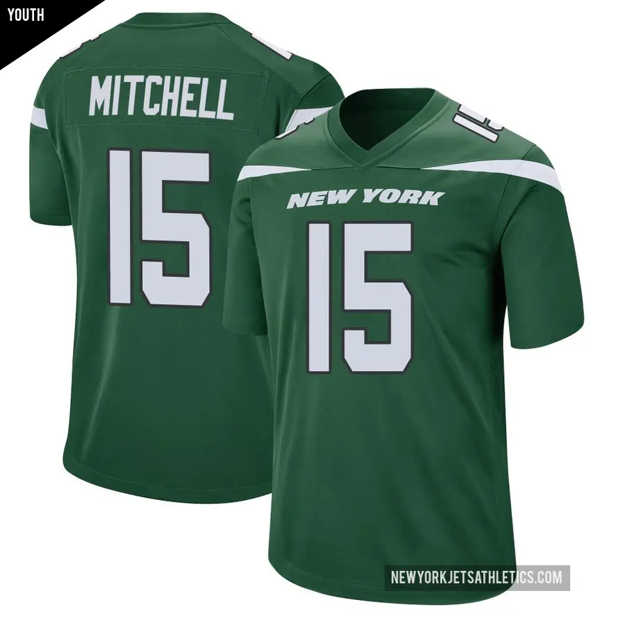 Youth New York Jets ＃15 Adonai Mitchell Green Game Gotham Jersey