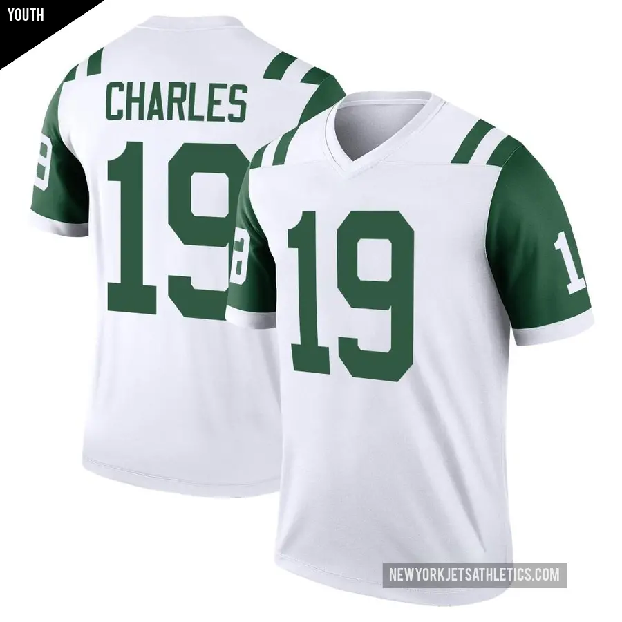 Youth New York Jets ＃19 Irvin Charles White Legend Classic Alternate Jersey