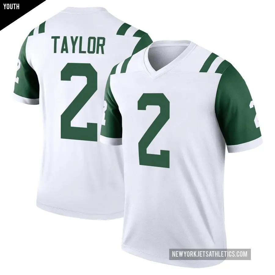 Youth New York Jets ＃2 Tyrod Taylor White Legend Classic Alternate Jersey