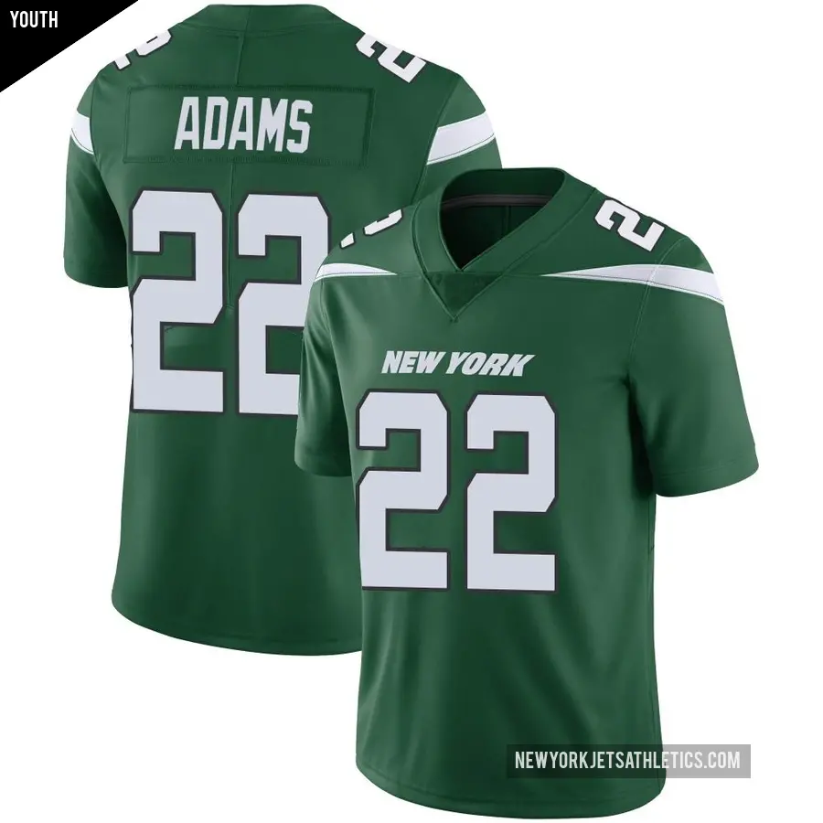 Youth New York Jets ＃22 Tony Adams Green Limited Gotham Vapor Jersey