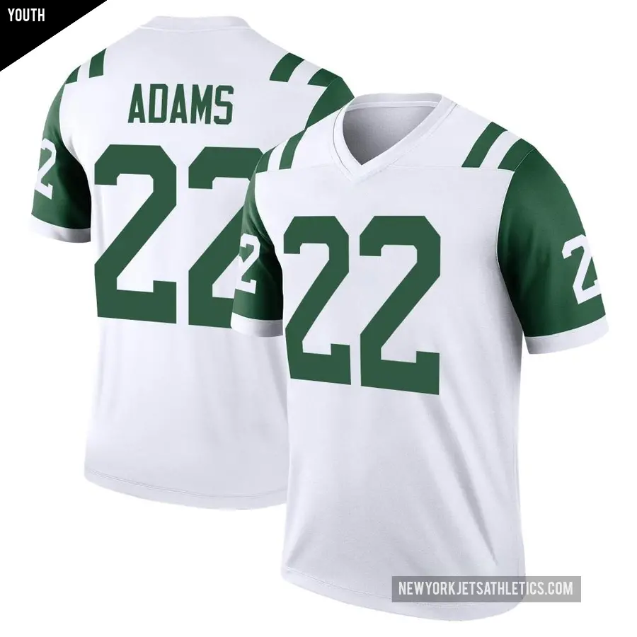 Youth New York Jets ＃22 Tony Adams White Legend Classic Alternate Jersey