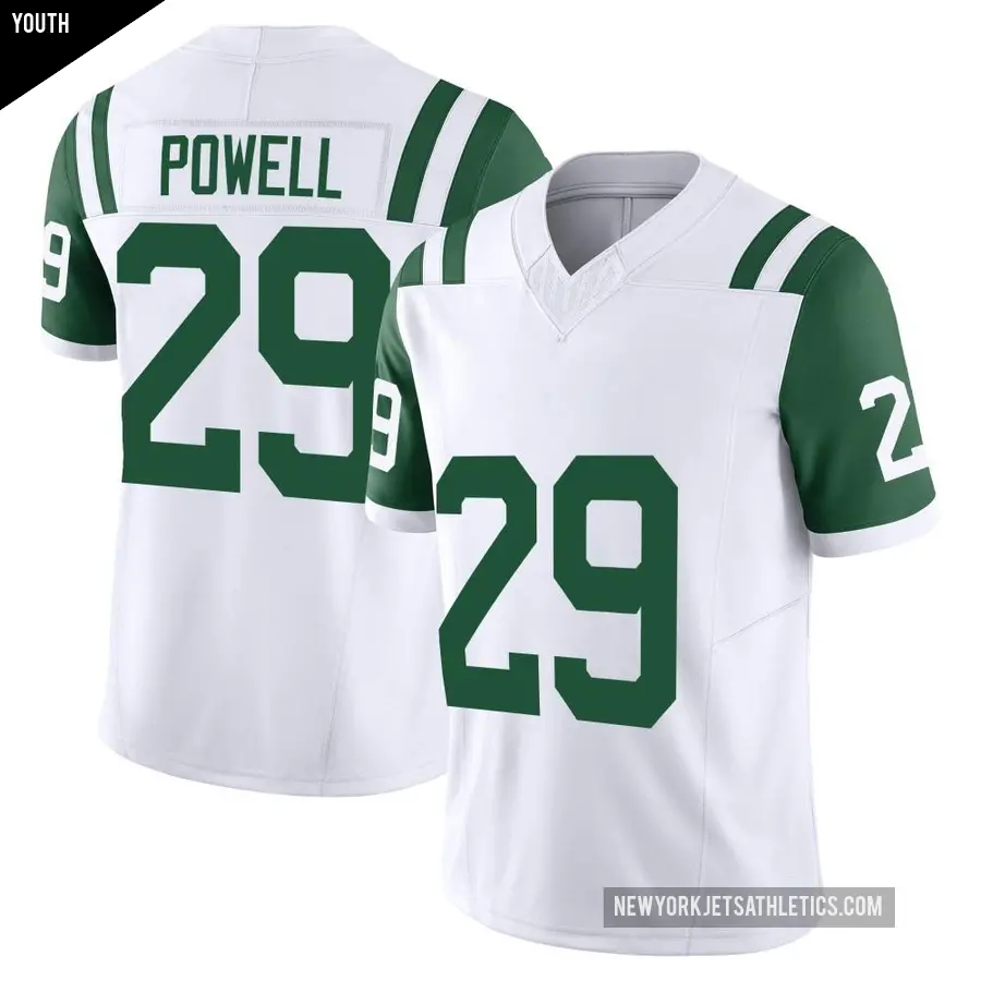 Youth New York Jets ＃29 Bilal Powell White Limited Classic Alternate Vapor F.U.S.E. Jersey