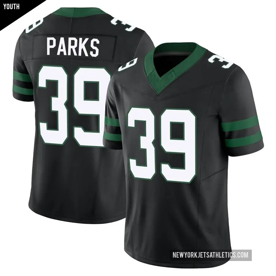 Youth New York Jets ＃39 Will Parks Black Limited Legacy Alternate Vapor F.U.S.E. Jersey