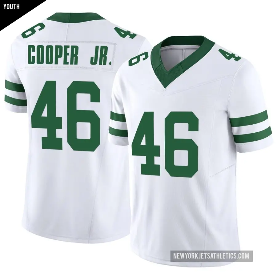 Youth New York Jets ＃46 Ryan Cooper Jr. White Limited Legacy Vapor F.U.S.E. Jersey