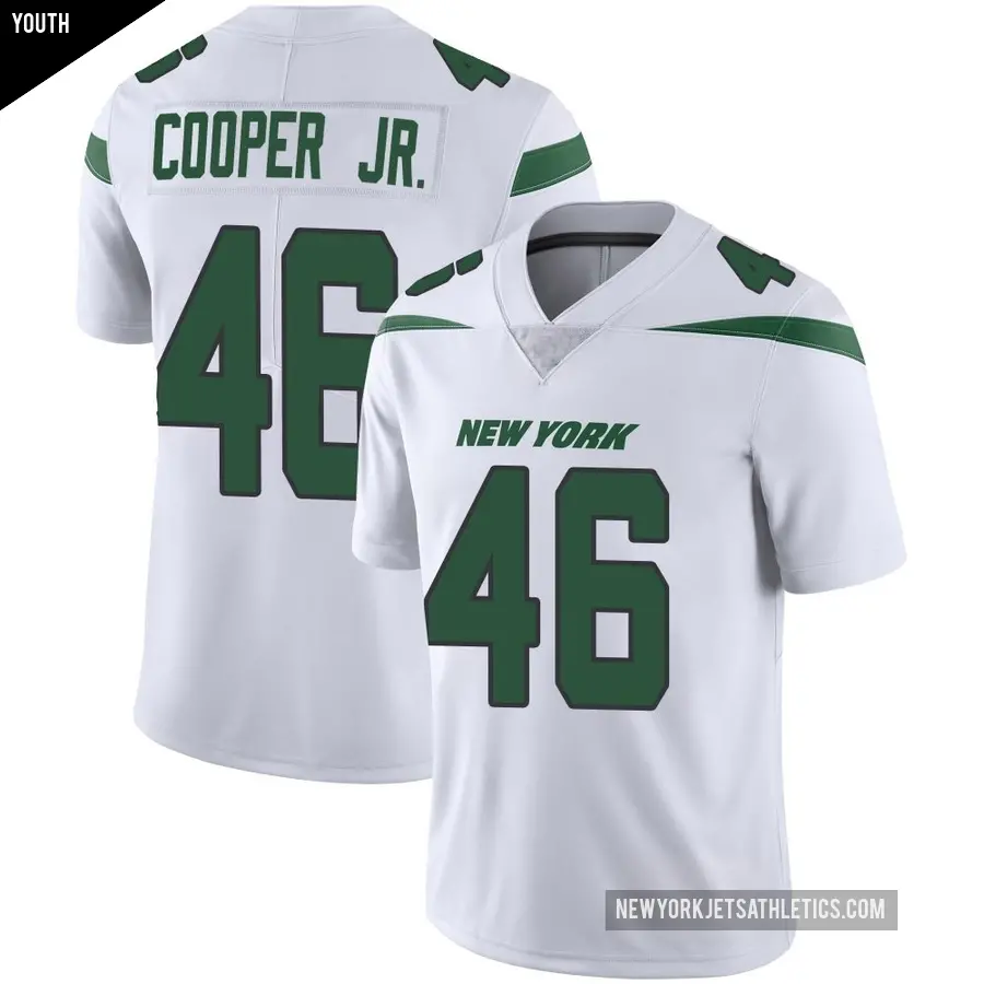 Youth New York Jets ＃46 Ryan Cooper Jr. White Limited Spotlight Vapor Jersey