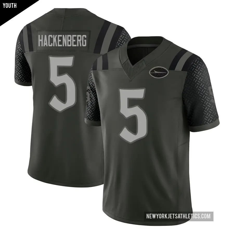 Youth New York Jets ＃5 Christian Hackenberg Green Limited Gotham 2025 Rivalries Collection Jersey