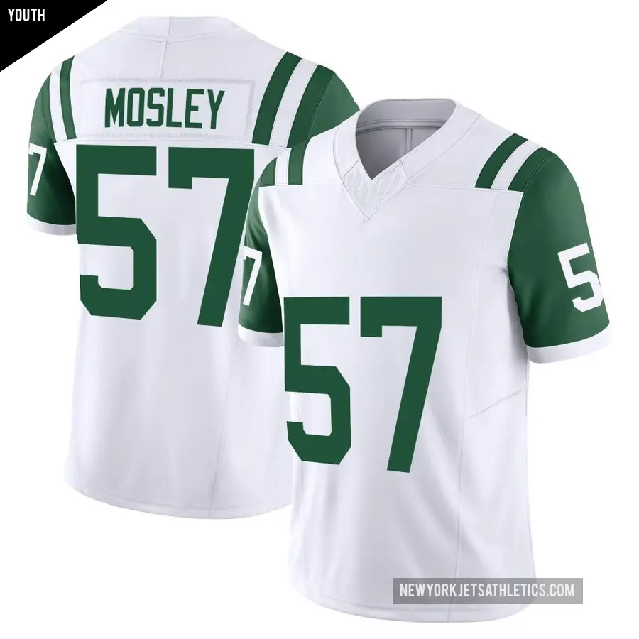 Youth New York Jets ＃57 C.J. Mosley White Limited Classic Alternate Vapor F.U.S.E. Jersey