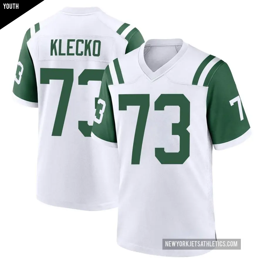 Youth New York Jets ＃73 Joe Klecko White Game Classic Alternate Jersey
