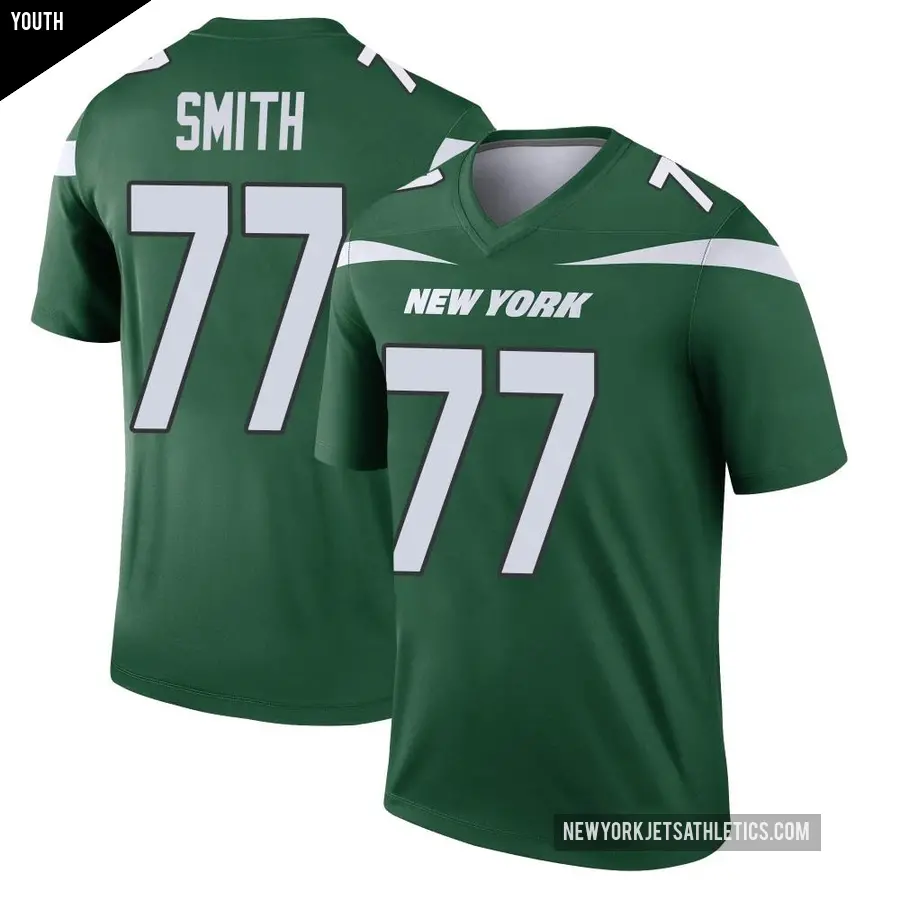 Youth New York Jets ＃77 Tyron Smith Green Legend Gotham Player Jersey