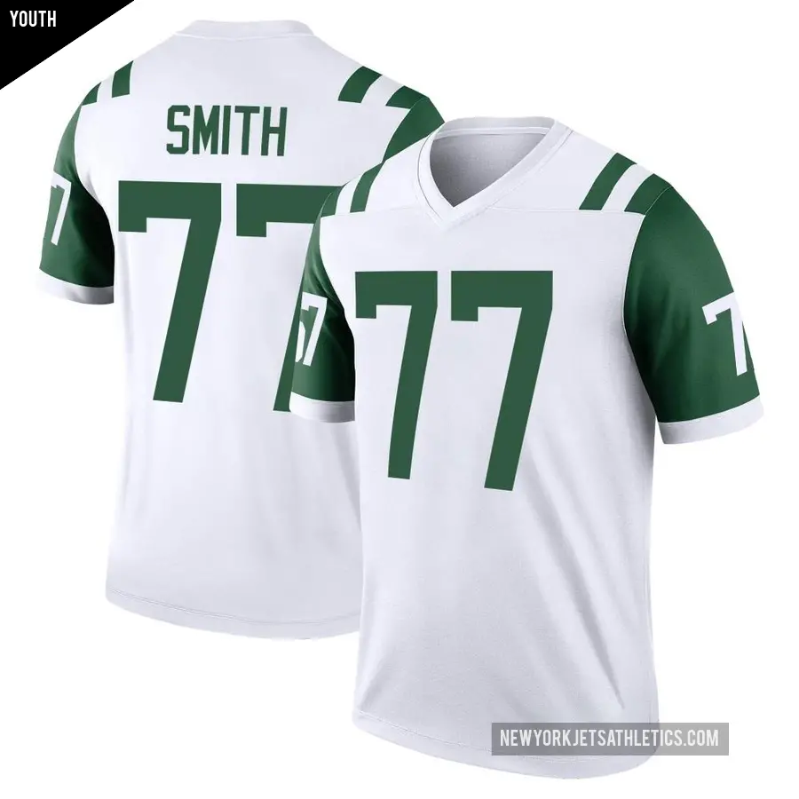 Youth New York Jets ＃77 Tyron Smith White Legend Classic Alternate Jersey