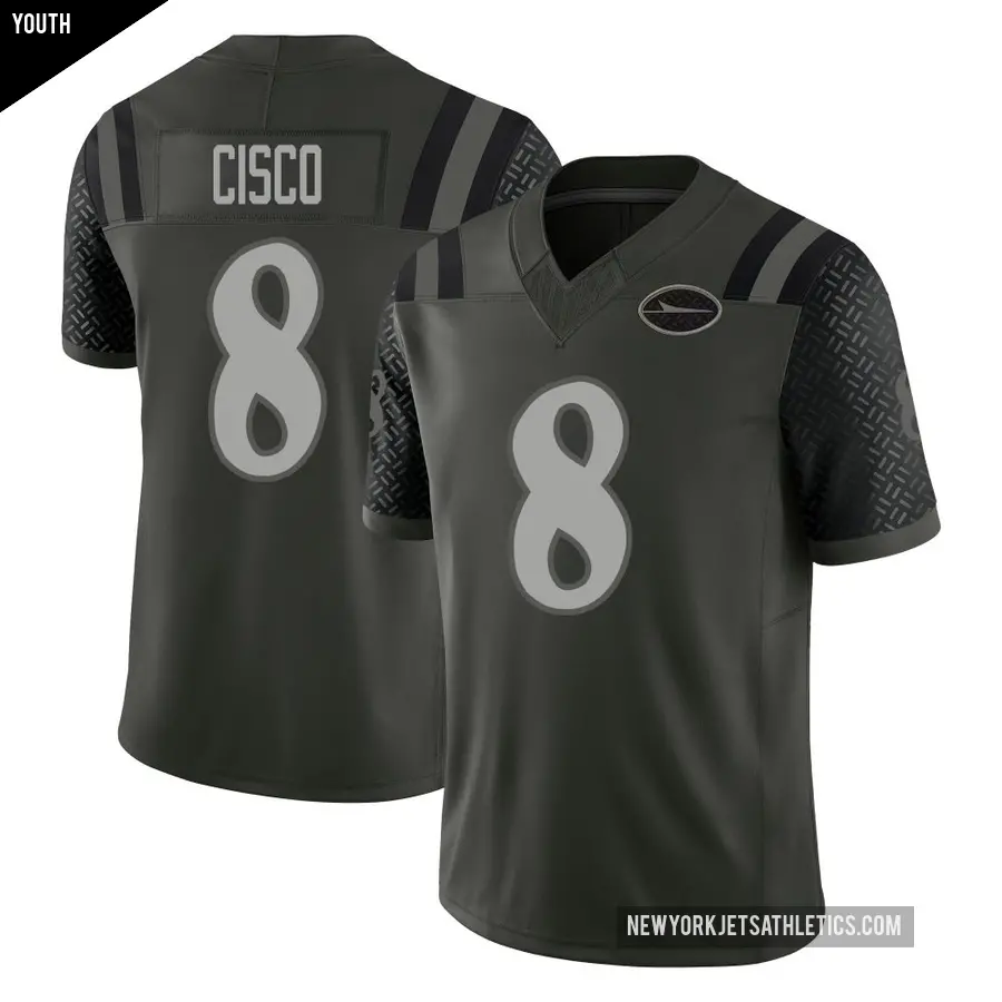 Youth New York Jets ＃8 Andre Cisco Green Limited Gotham 2025 Rivalries Collection Jersey