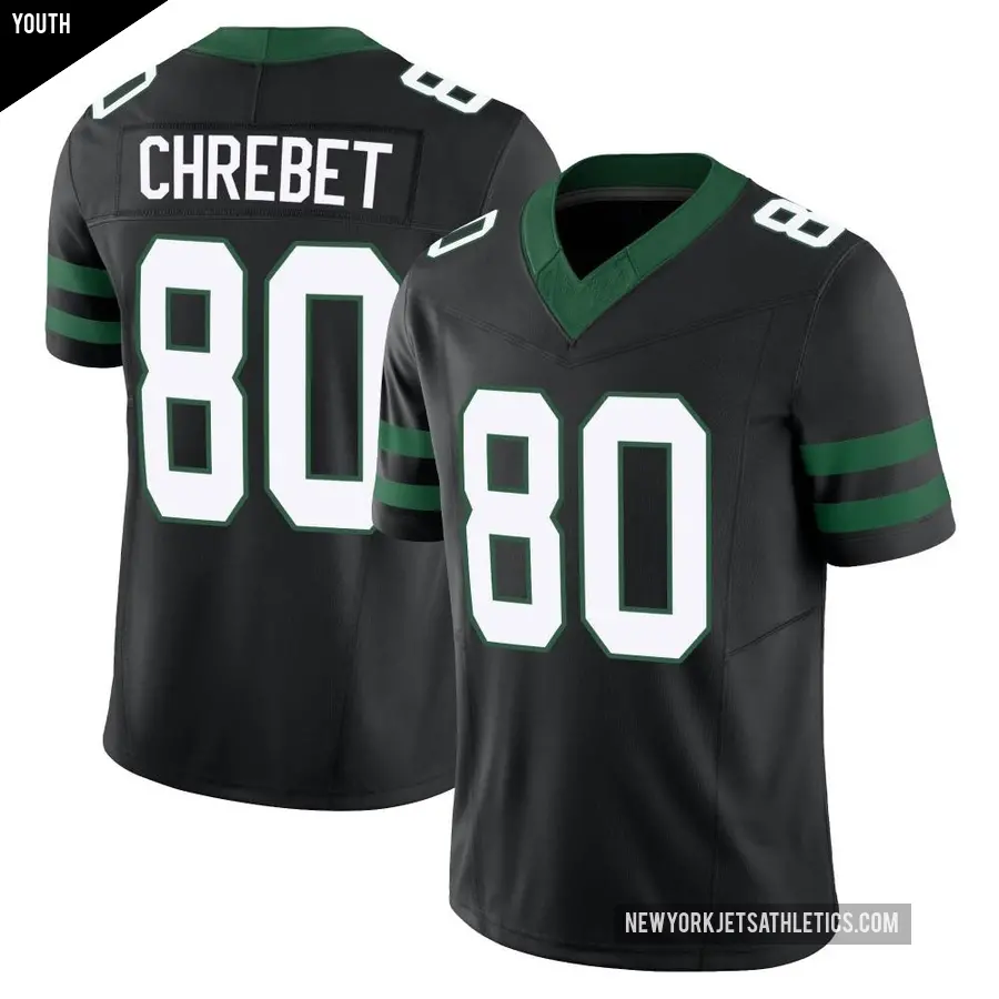 Youth New York Jets ＃80 Wayne Chrebet Black Limited Legacy Alternate Vapor F.U.S.E. Jersey