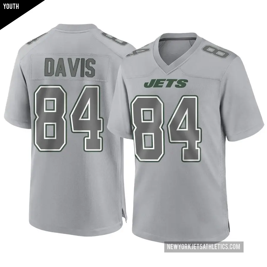 Youth New York Jets ＃84 Corey Davis Gray Game Atmosphere Fashion Jersey