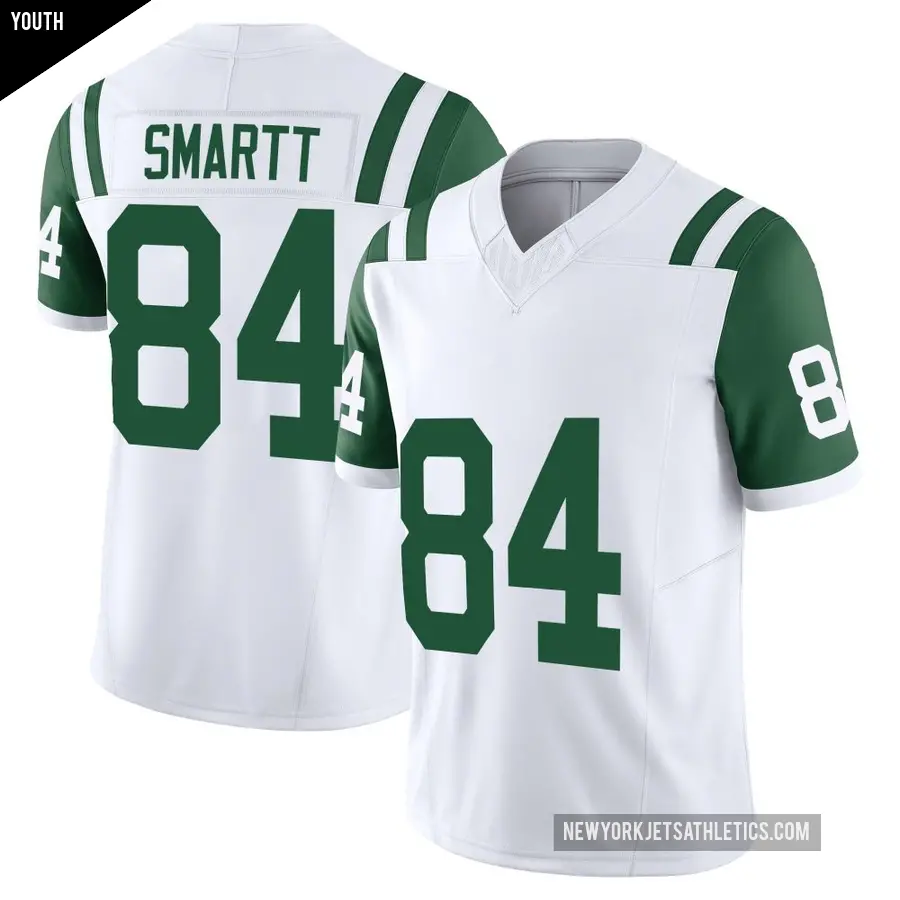 Youth New York Jets ＃84 Stone Smartt White Limited Classic Alternate Vapor F.U.S.E. Jersey