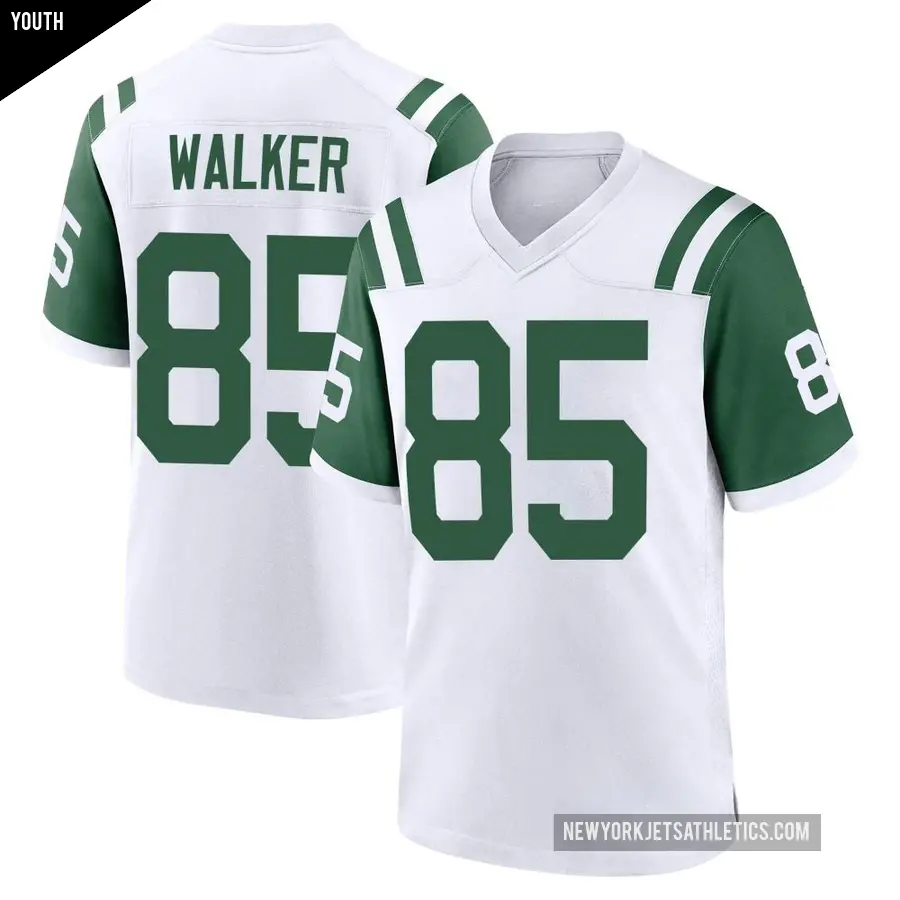 Youth New York Jets ＃85 Wesley Walker White Game Classic Alternate Jersey