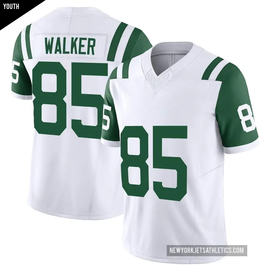Youth New York Jets ＃85 Wesley Walker White Limited Classic Alternate Vapor F.U.S.E. Jersey