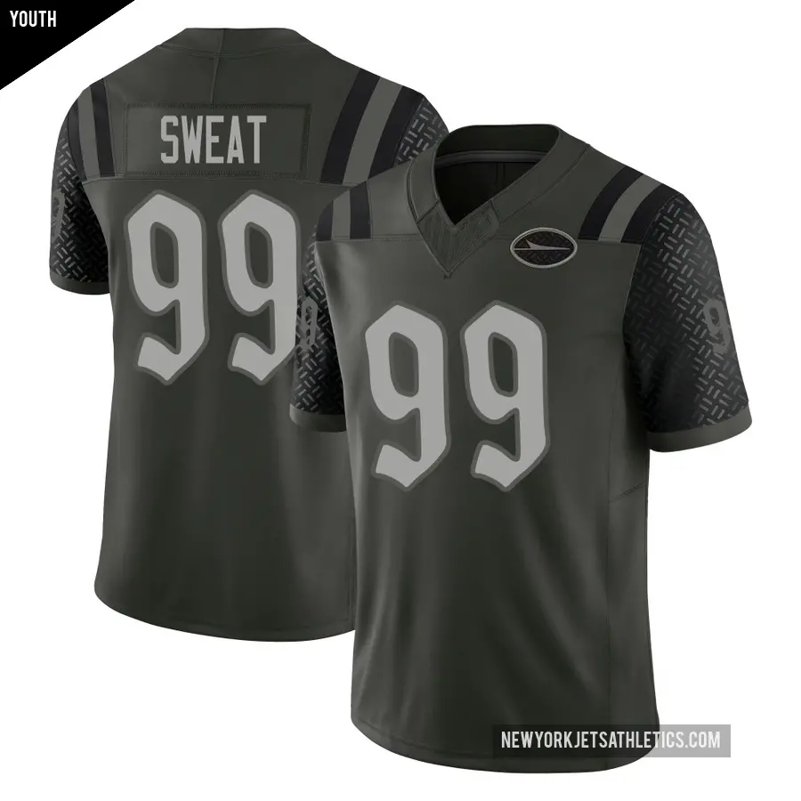 Youth New York Jets ＃99 T'Vondre Sweat Green Limited Gotham 2025 Rivalries Collection Jersey